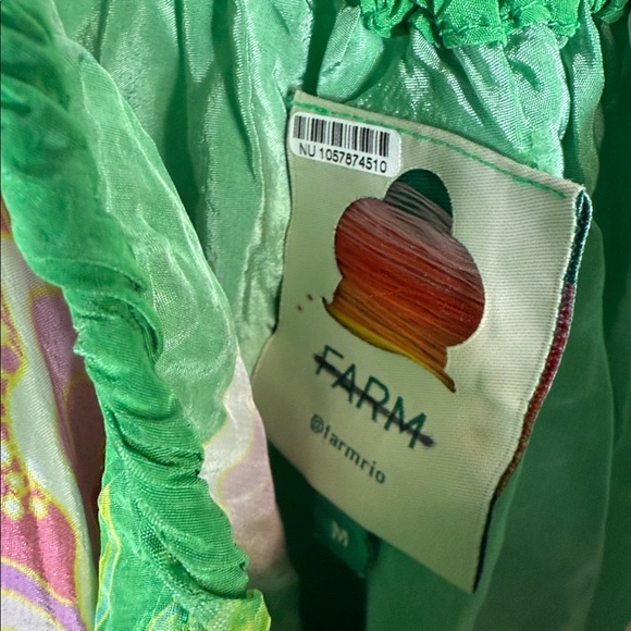 Farm Rio Floral Vibing Satin Maxi Dress M - Picture 8 of 11